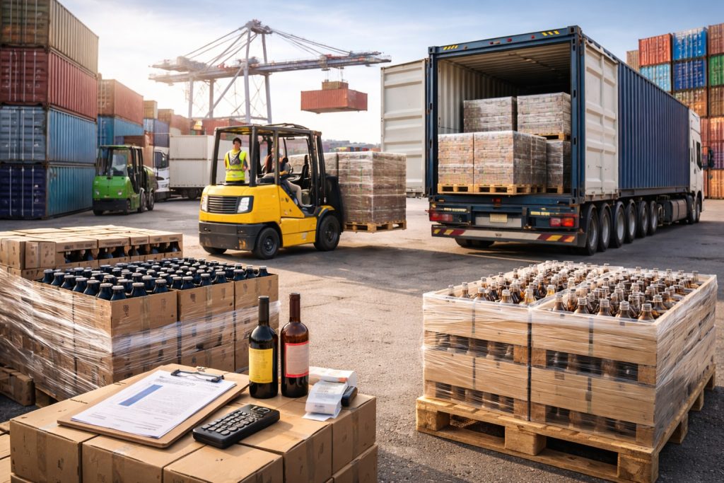 How are beers and wines shipped?